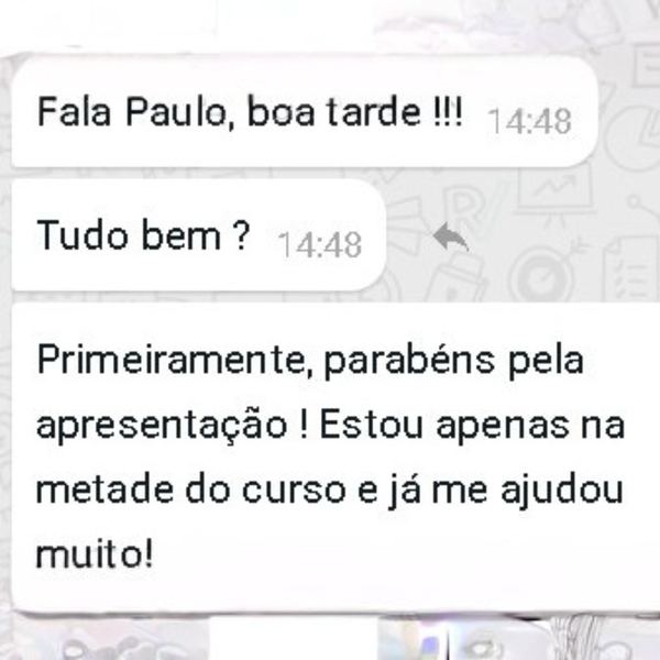 Depoimento de aluno: apresentação me ajudou muito